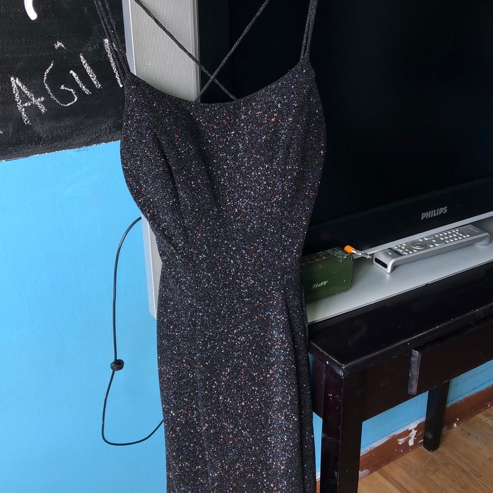 Multi- Colored Sparkly Tight Homecoming Dress